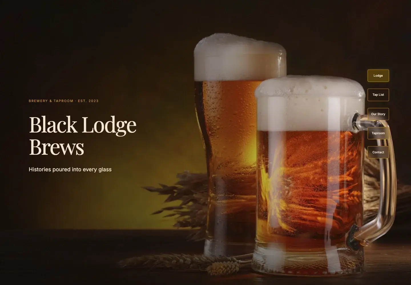 Black Lodge Brews website preview