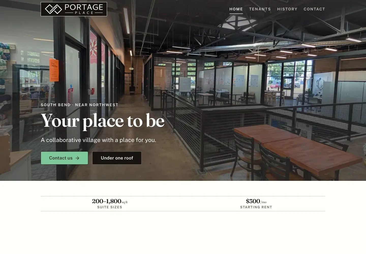 Portage Place website preview